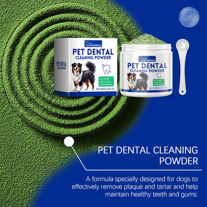 Pet Tooth Cleaning Powder Teeth Stain Remover Eliminates Bad Breath Tartar Remover Teeth Stone Cleaning Dog Dental Care Powder