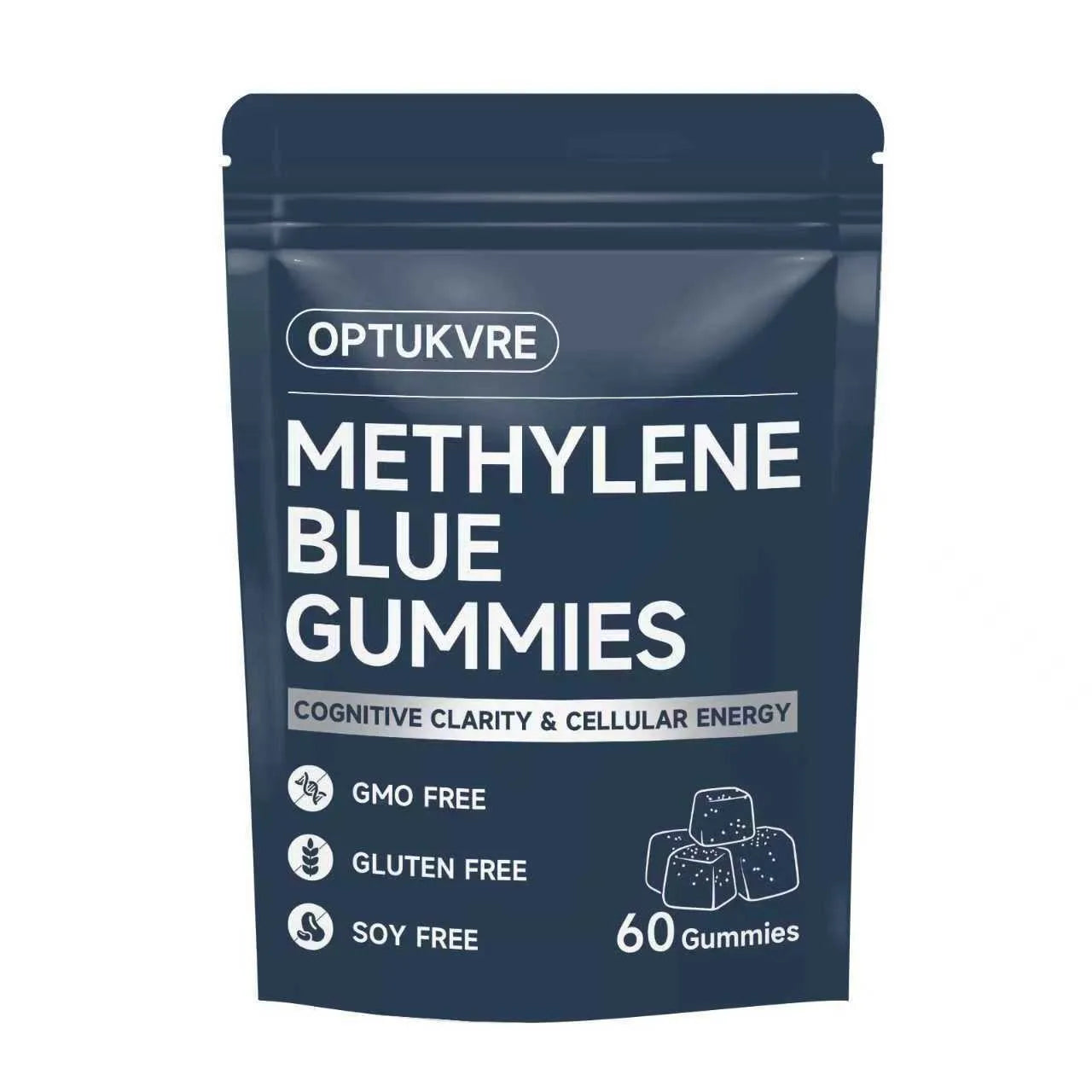 Methylene Blue Gummies Premium Cognitive Support Brain Health Memory Focus Boost Antioxidant Supplement for Adults