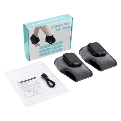 Electric Ankle Massager Foot Massager Hot Compress Vibration Massage Joint Protection Heated Brace for Plantar Fasciitis