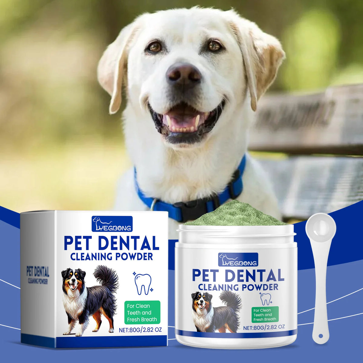 Pet Tooth Cleaning Powder Teeth Stain Remover Eliminates Bad Breath Tartar Remover Teeth Stone Cleaning Dog Dental Care Powder