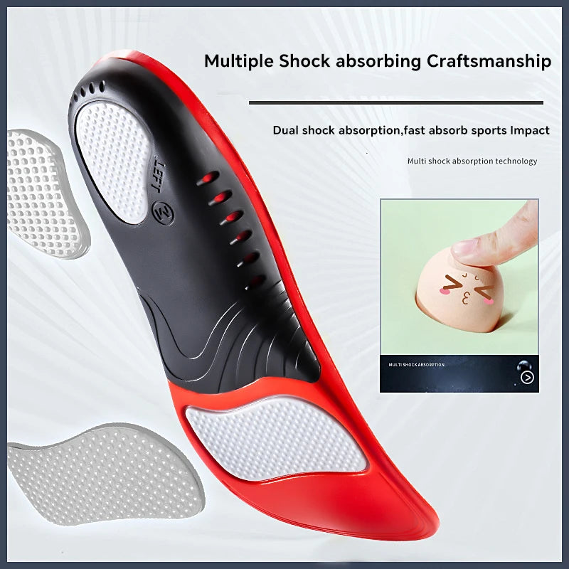 220+lbs Heavy Duty Orthopedic Arch Support Insole for Men Women Shock Absorption for Flat Feet Standing All Day Insole