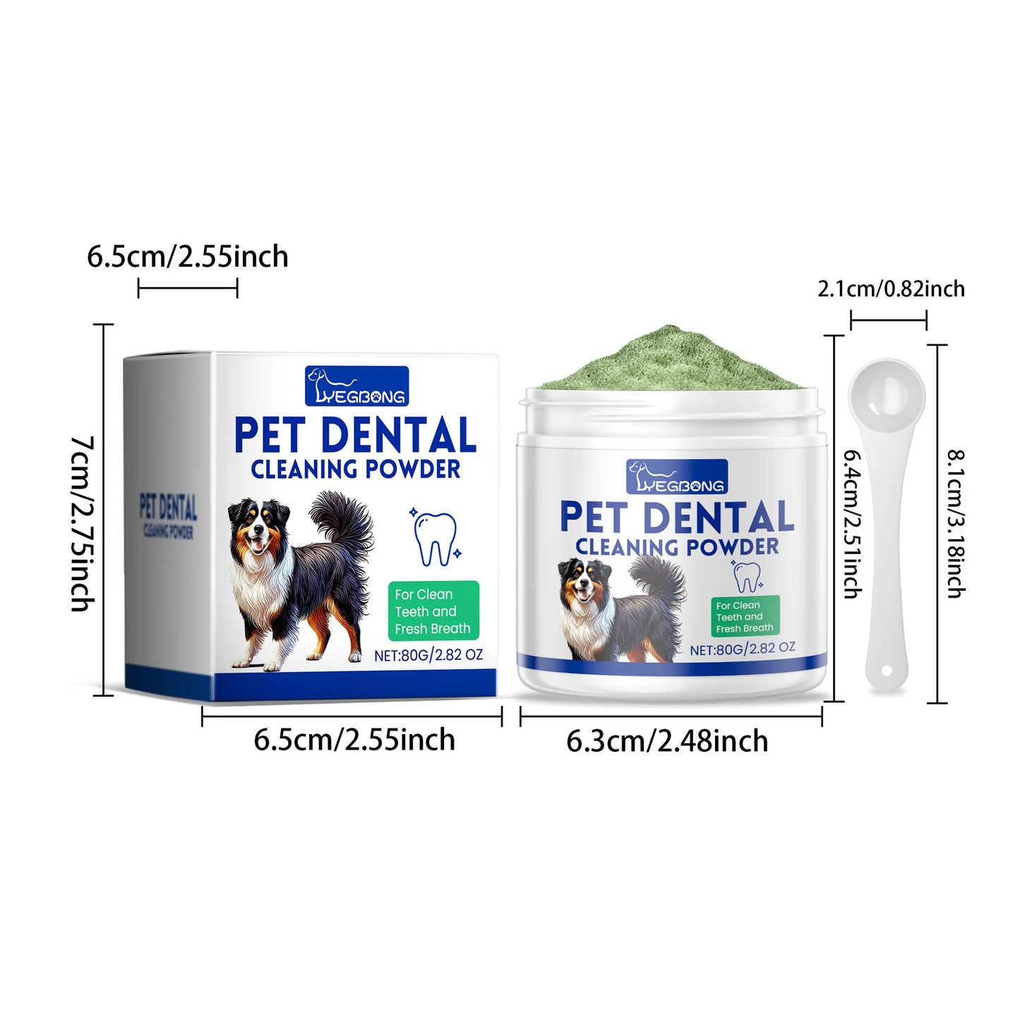 Pet Tooth Cleaning Powder Teeth Stain Remover Eliminates Bad Breath Tartar Remover Teeth Stone Cleaning Dog Dental Care Powder