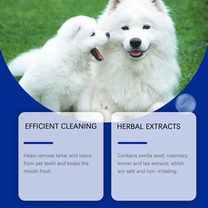 Pet Tooth Cleaning Powder Teeth Stain Remover Eliminates Bad Breath Tartar Remover Teeth Stone Cleaning Dog Dental Care Powder