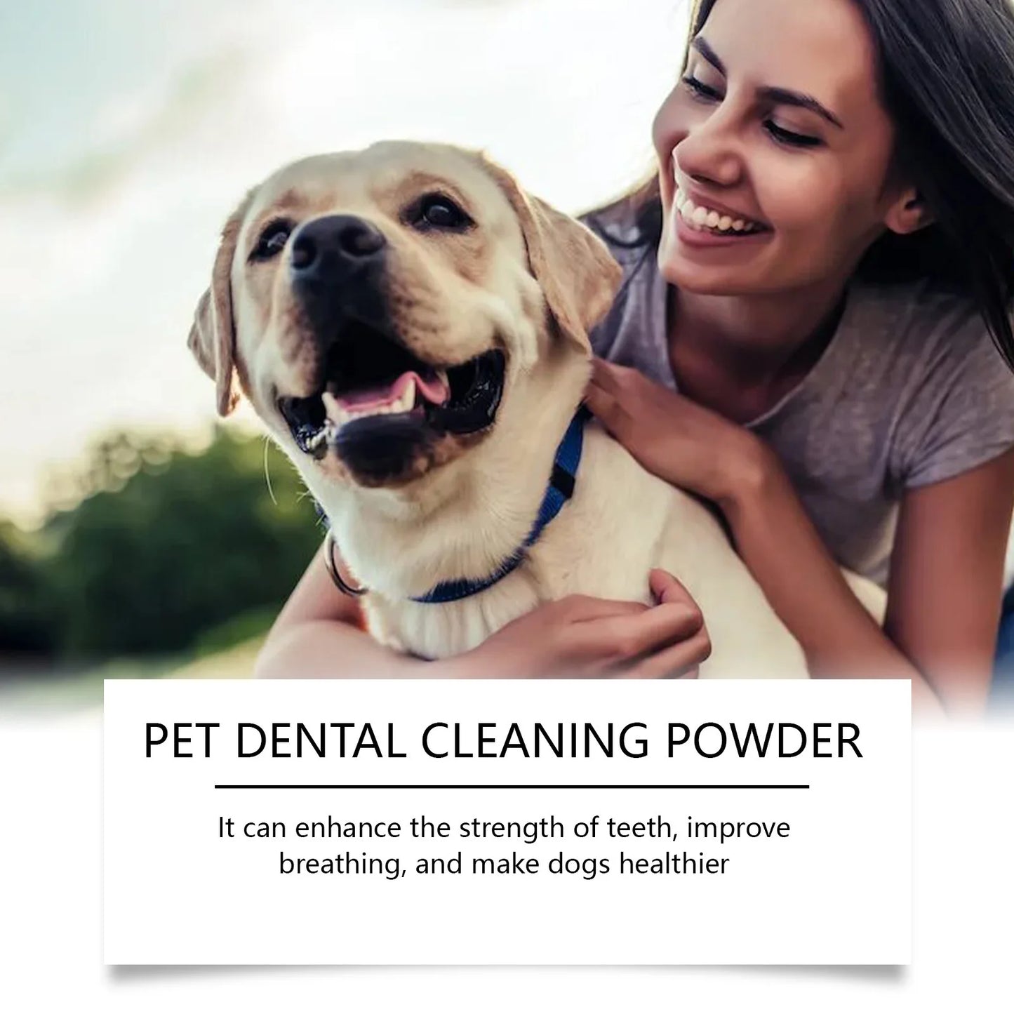 Pet Tooth Cleaning Powder Teeth Stain Remover Eliminates Bad Breath Tartar Remover Teeth Stone Cleaning Dog Dental Care Powder