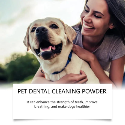 Pet Tooth Cleaning Powder Teeth Stain Remover Eliminates Bad Breath Tartar Remover Teeth Stone Cleaning Dog Dental Care Powder