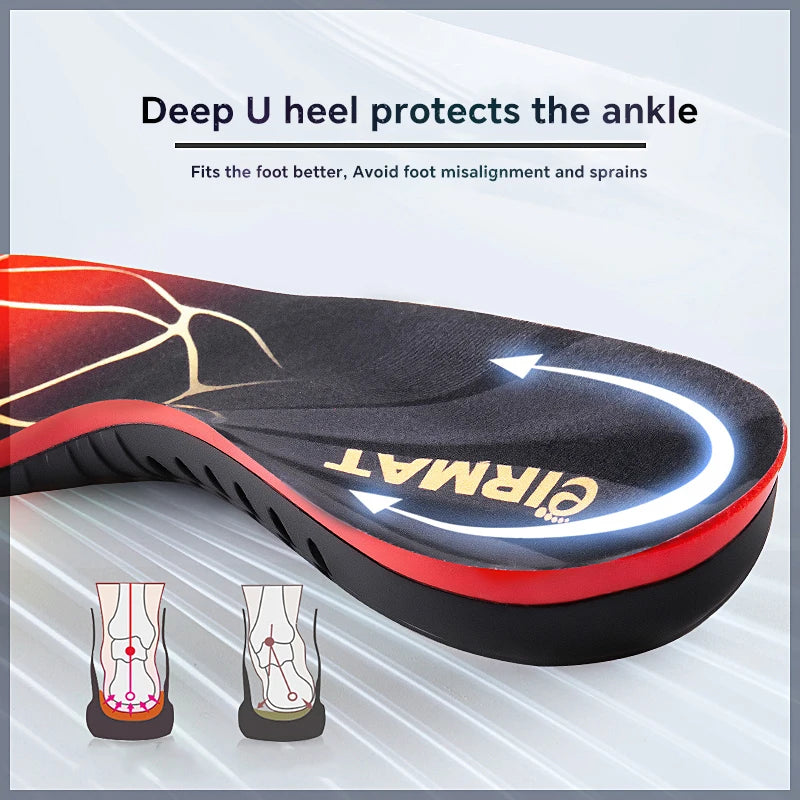 220+lbs Heavy Duty Orthopedic Arch Support Insole for Men Women Shock Absorption for Flat Feet Standing All Day Insole
