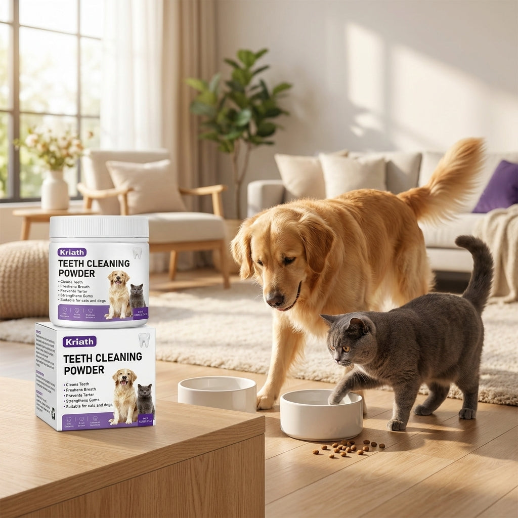 Pet Dental Cleaning Powder for Cats and Dogs